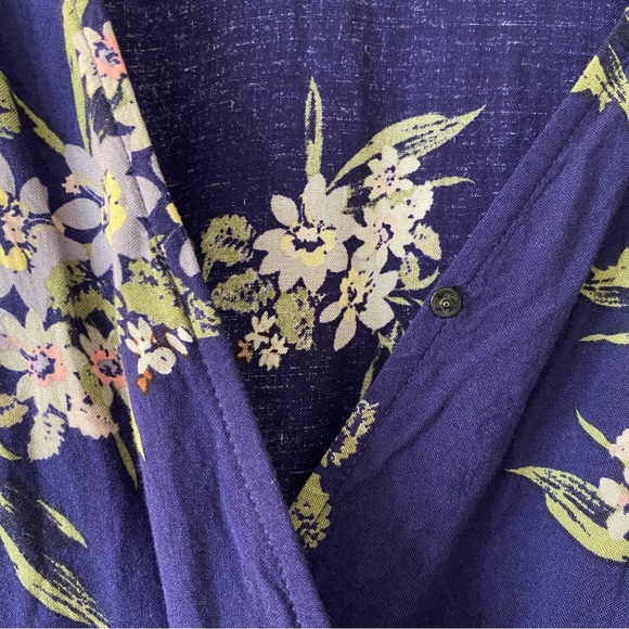 Brixon Ivy Floral Janella Romper, XS, Blue Floral - Picture 3 of 10